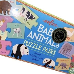Eeboo baby animals puzzle pairs Mothers and babies new in box